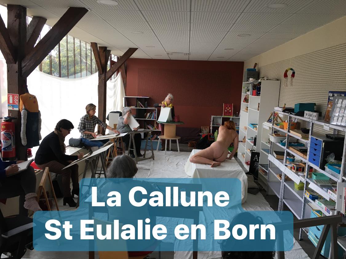Atelier de modèle vivant en Nouvelle-Aquitaine La Callune - Sainte-Eulalie en Born- Dessin de nu académique