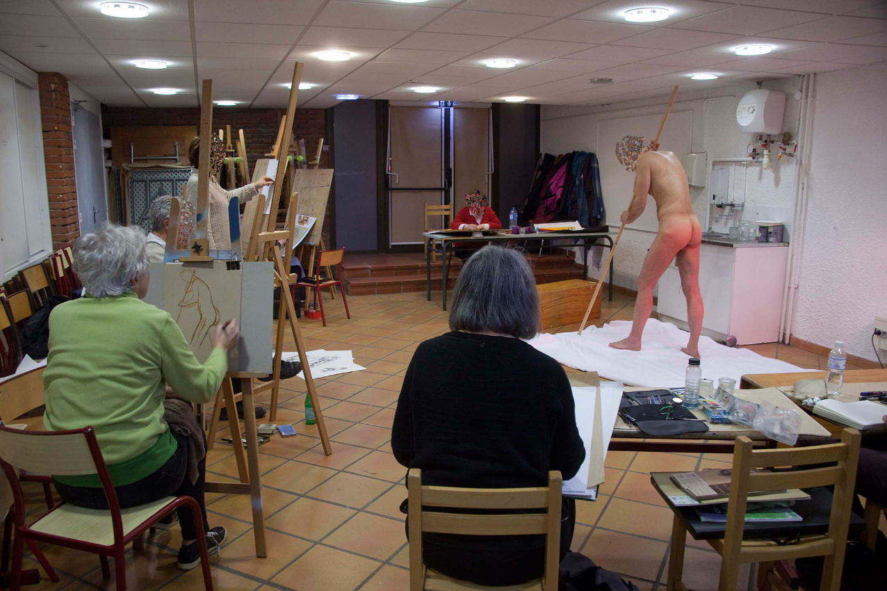 Atelier de modèle vivant à Toulouse - Atelier des Arènes - Dessin de nu académique