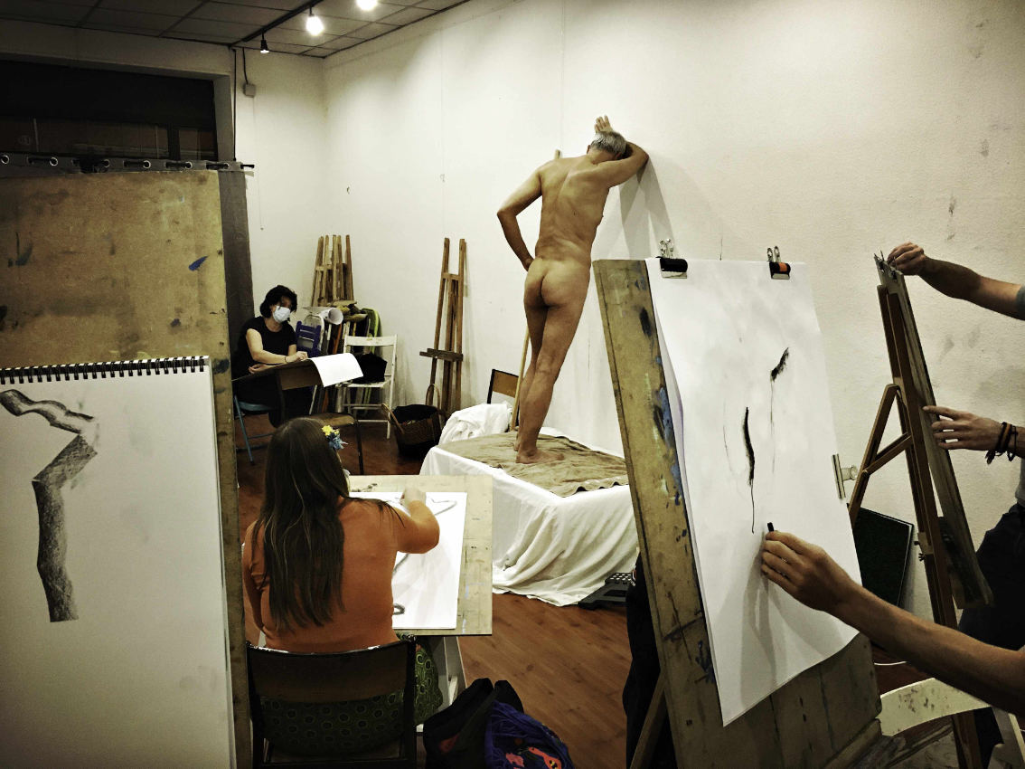 Atelier de modèle vivant à Toulouse  - Etienne Establie - dessin de nu académique